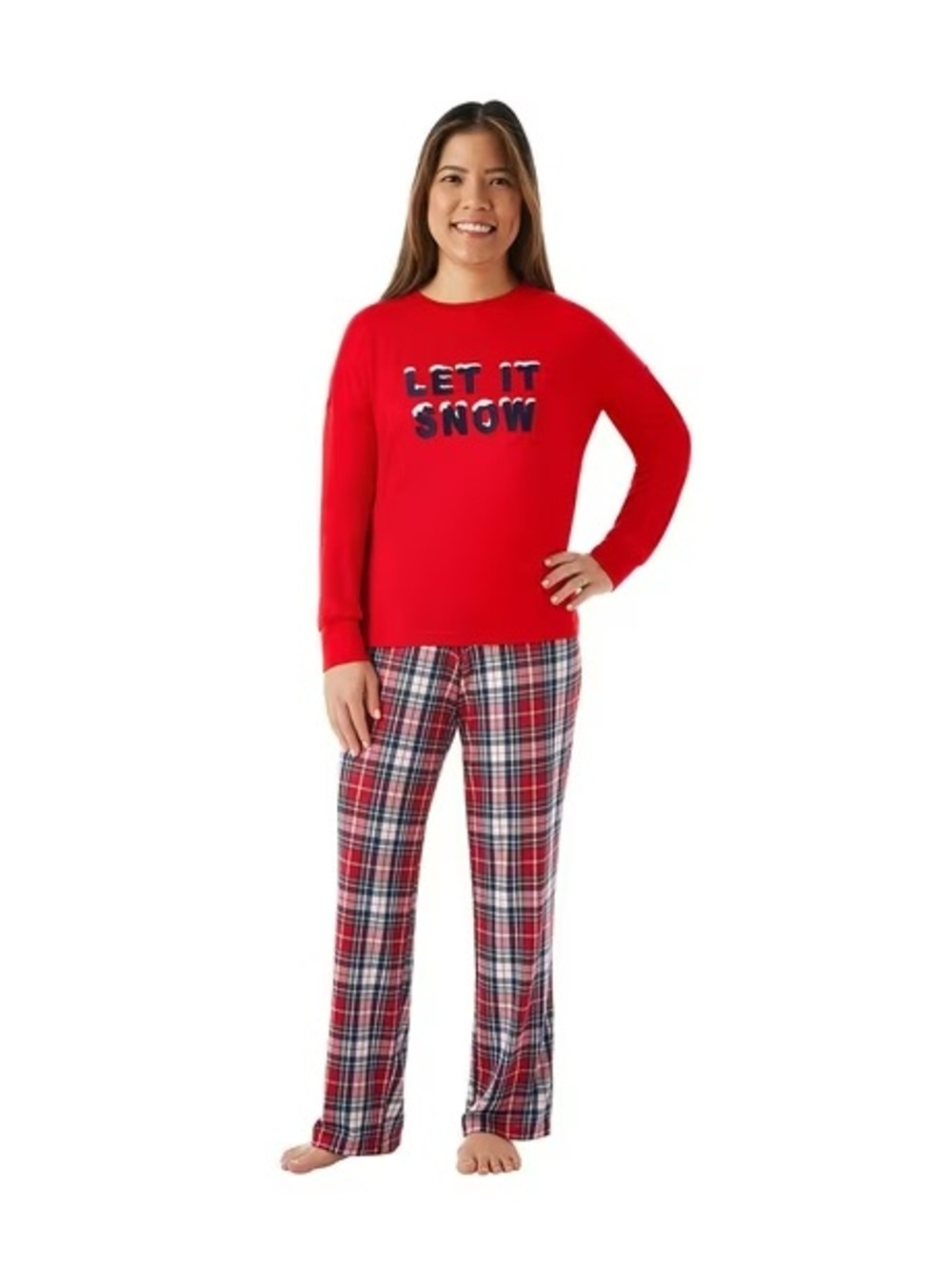 NWT Member's Mark Family Sleep Women's Let It Snow Pajama Set